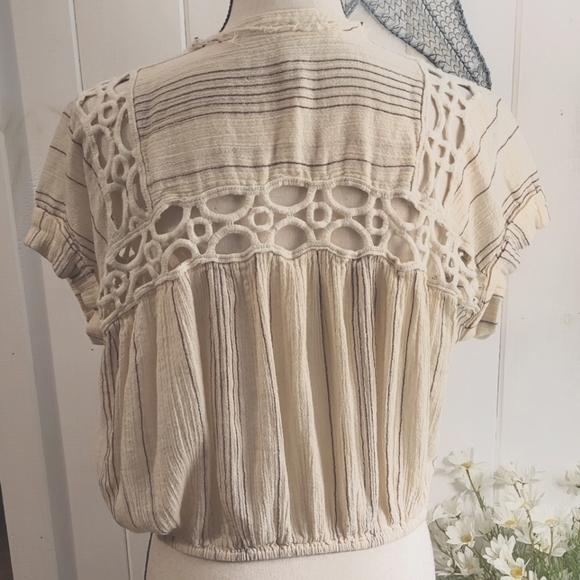 FREE PEOPLE Cedar Lace Pullover Oversized Top - Picture 4 of 12